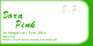 dora pink business card